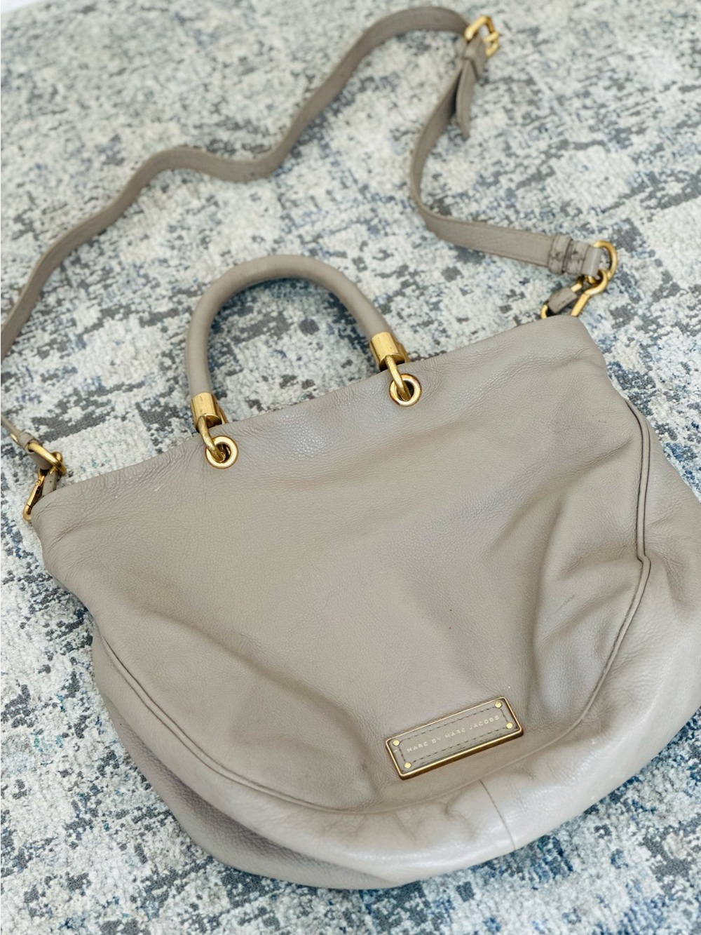 Marc by Marc Jacobs Taupe Leather Shoulder Bag